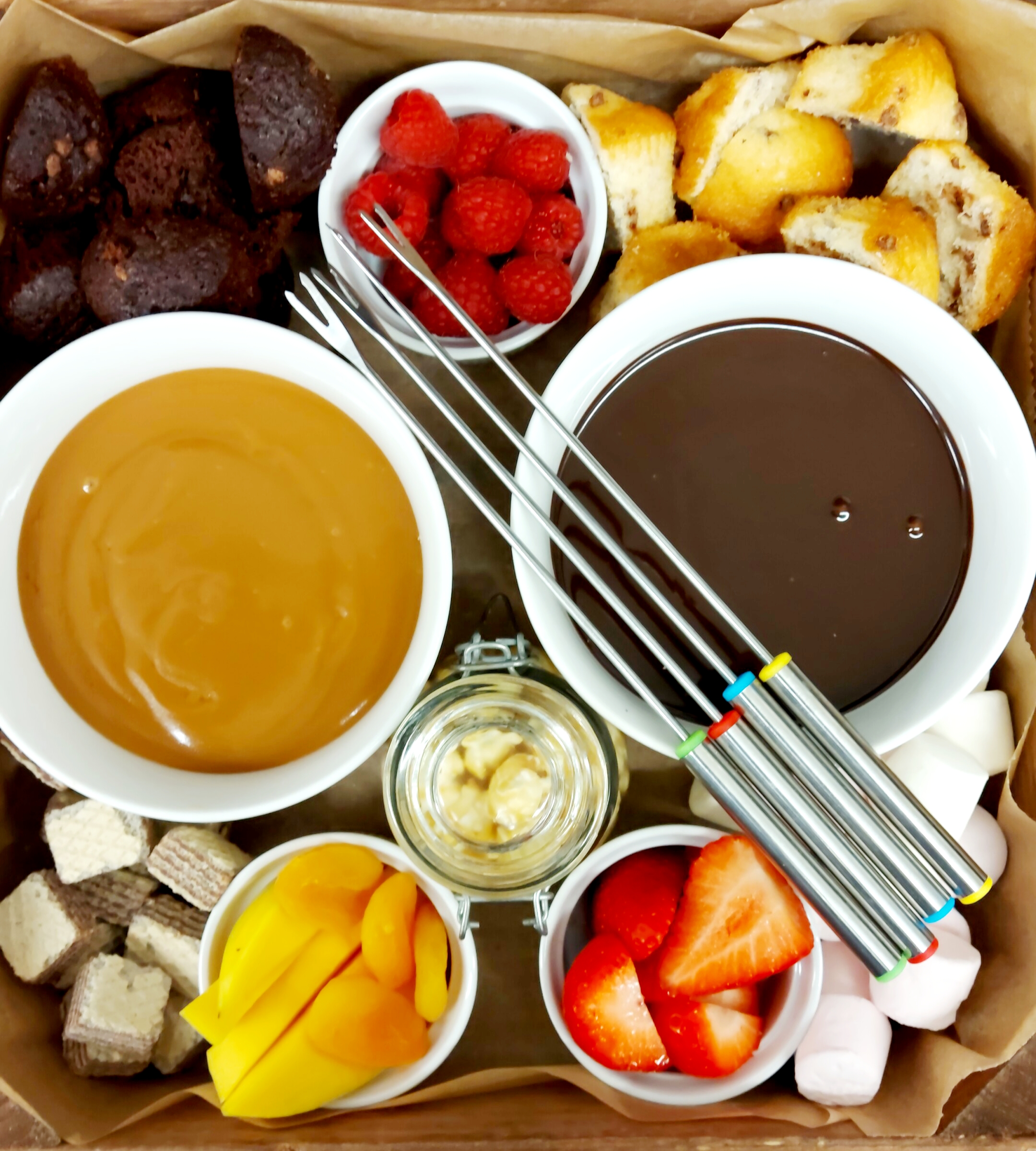 Dessert Platter chocolate fondue